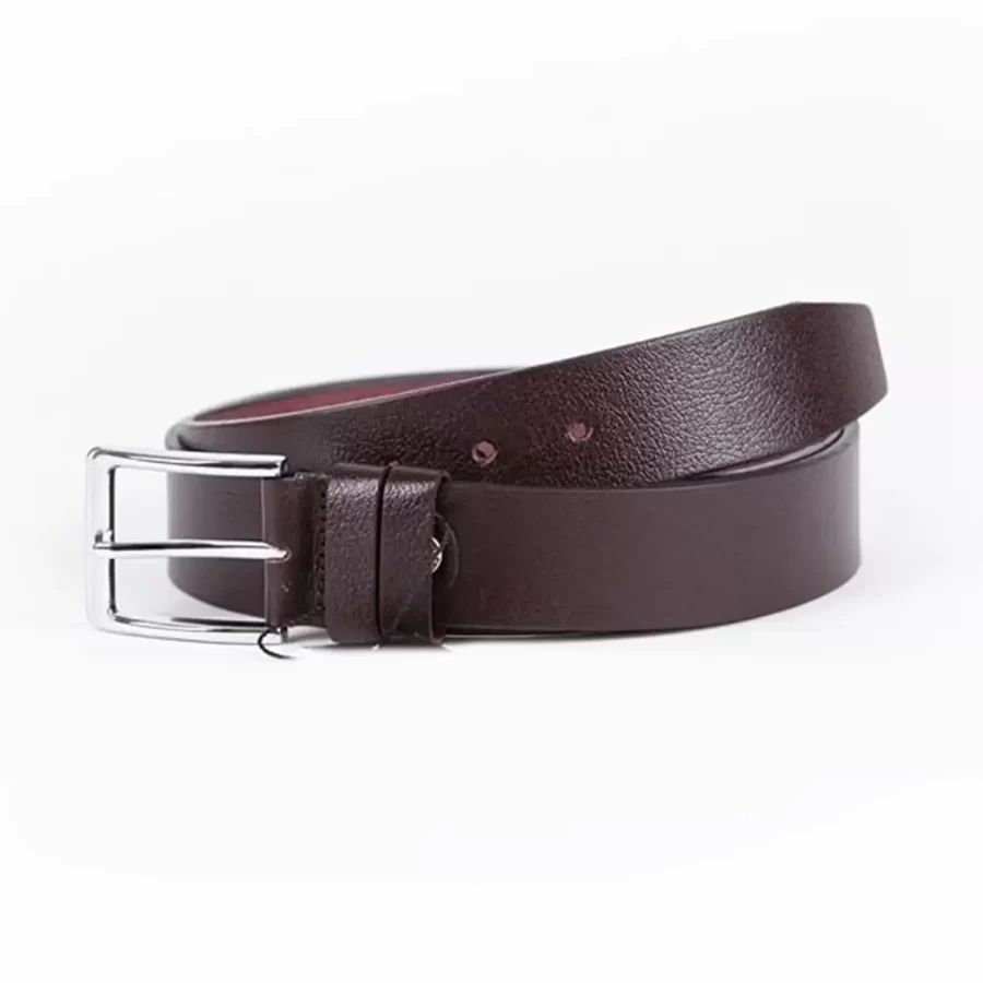 Burgundy Mens Belt Casual Genuine Leather 8690000010561 2