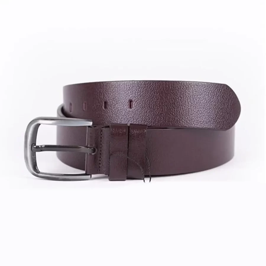 Burgundy Mens Belt Wide Casual Genuine Leather ST00041 14