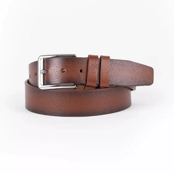 Cognac Mens Belt Casual Genuine Leather ST01398 1