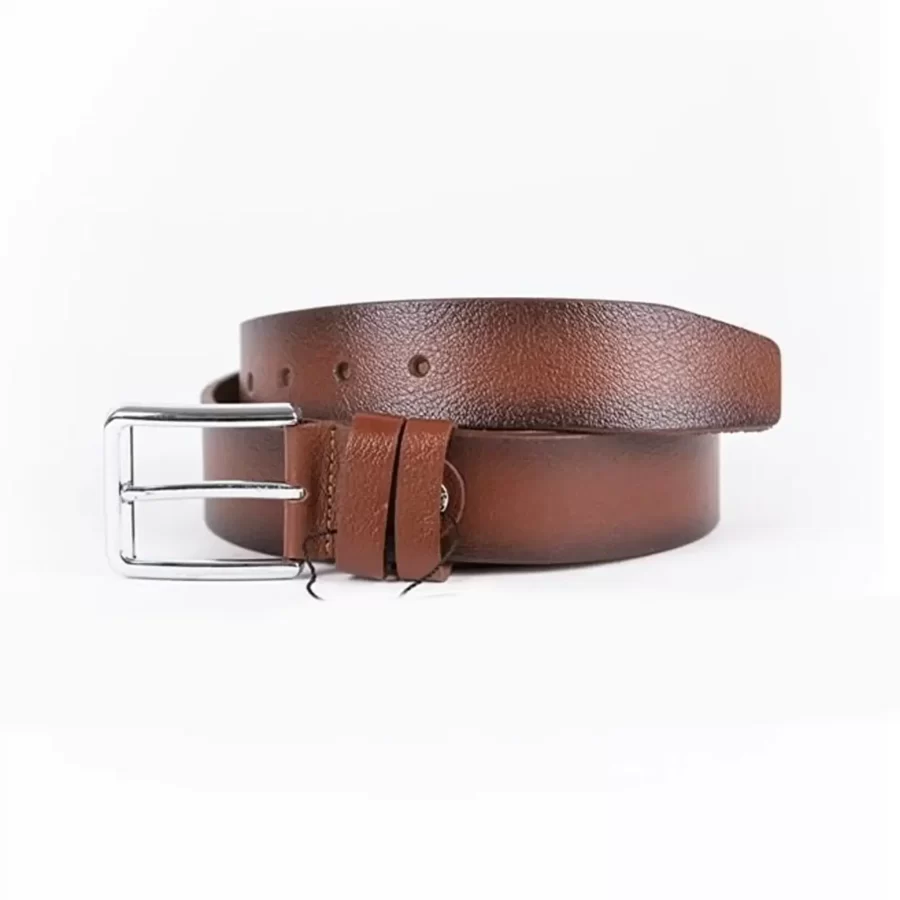 Cognac Mens Belt Casual Genuine Leather ST01398 2