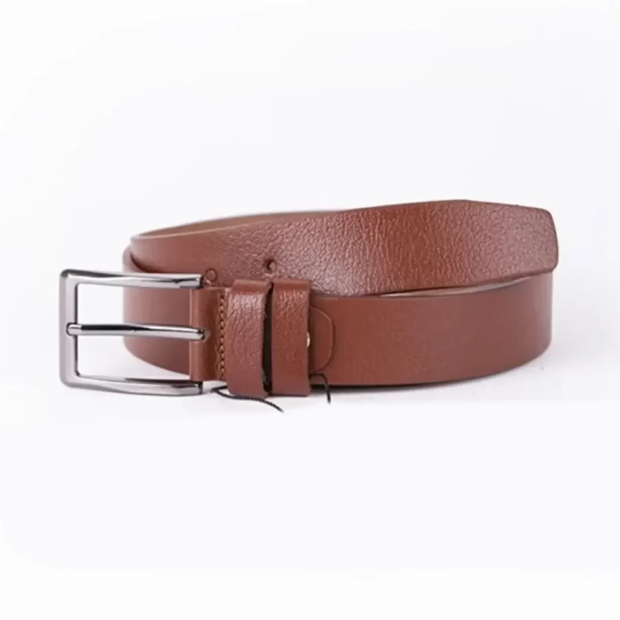 Cognac Mens Belt Dress Genuine Leather MID01 8 2