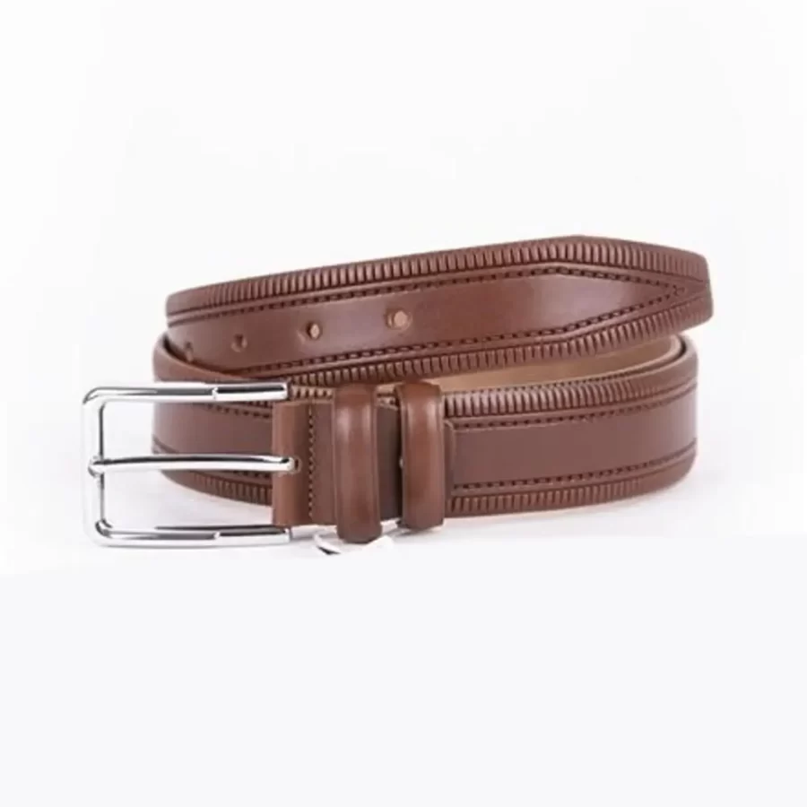 Cognac Mens Belt For Pants Genuine Leather ST01500 14