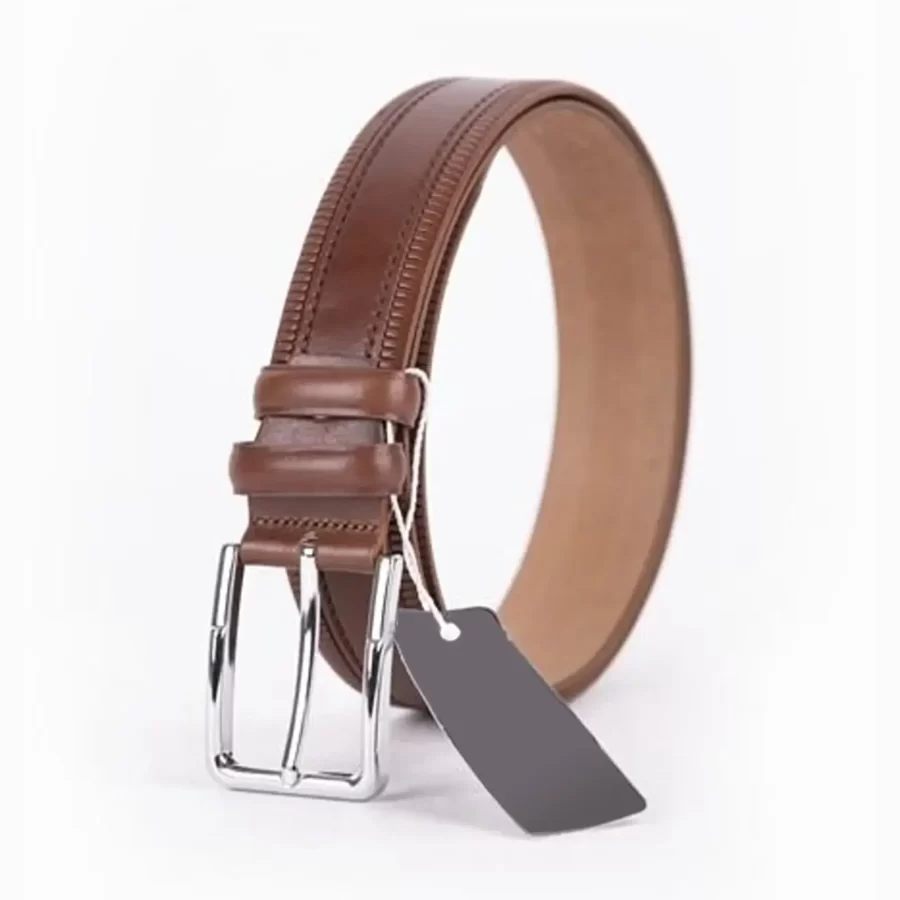 Cognac Mens Belt For Pants Genuine Leather ST01500 15