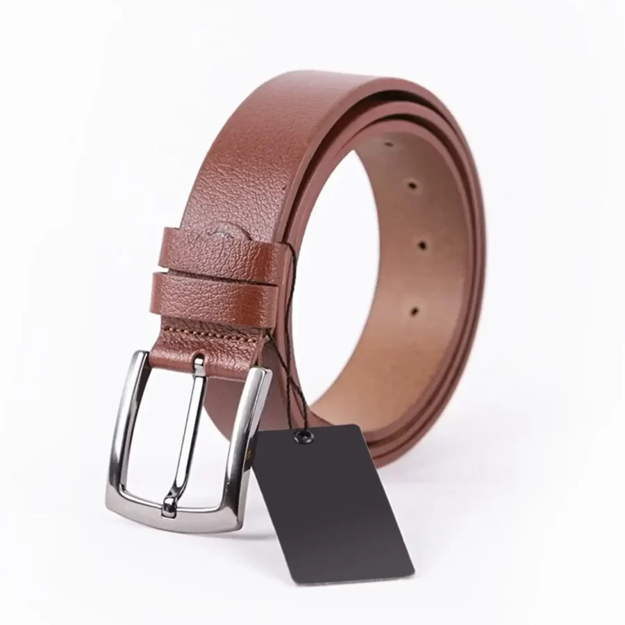 Cognac Mens Belt For Suit Genuine Leather ST00027 3