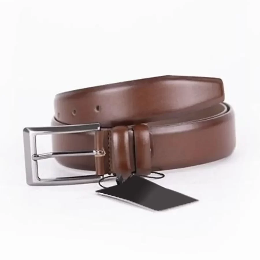 Cognac Mens Belt For Suit Genuine Leather ST00140 23