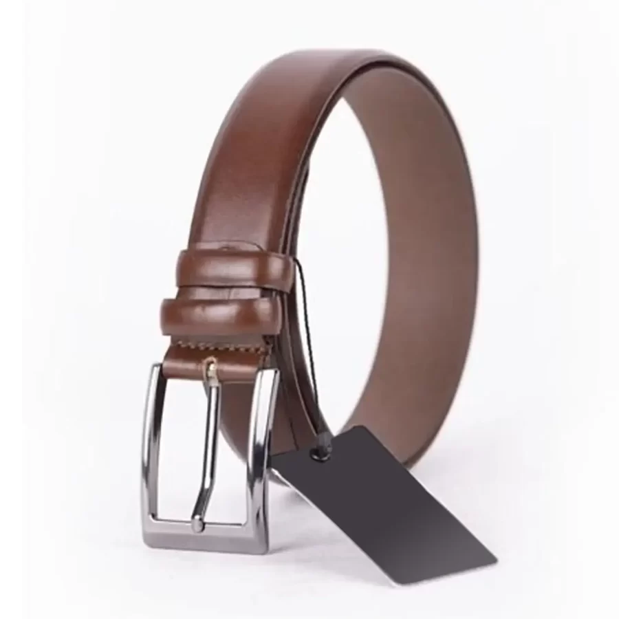 Cognac Mens Belt For Suit Genuine Leather ST00140 24