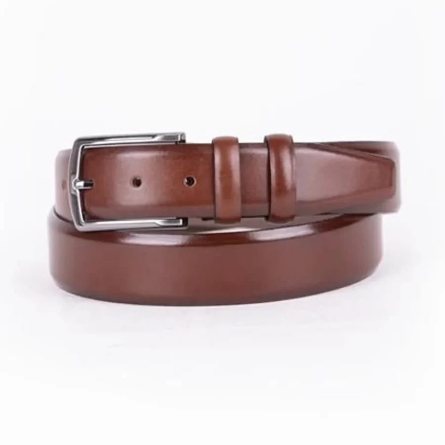 Cognac Mens Belt For Suit Genuine Leather ST00140 7