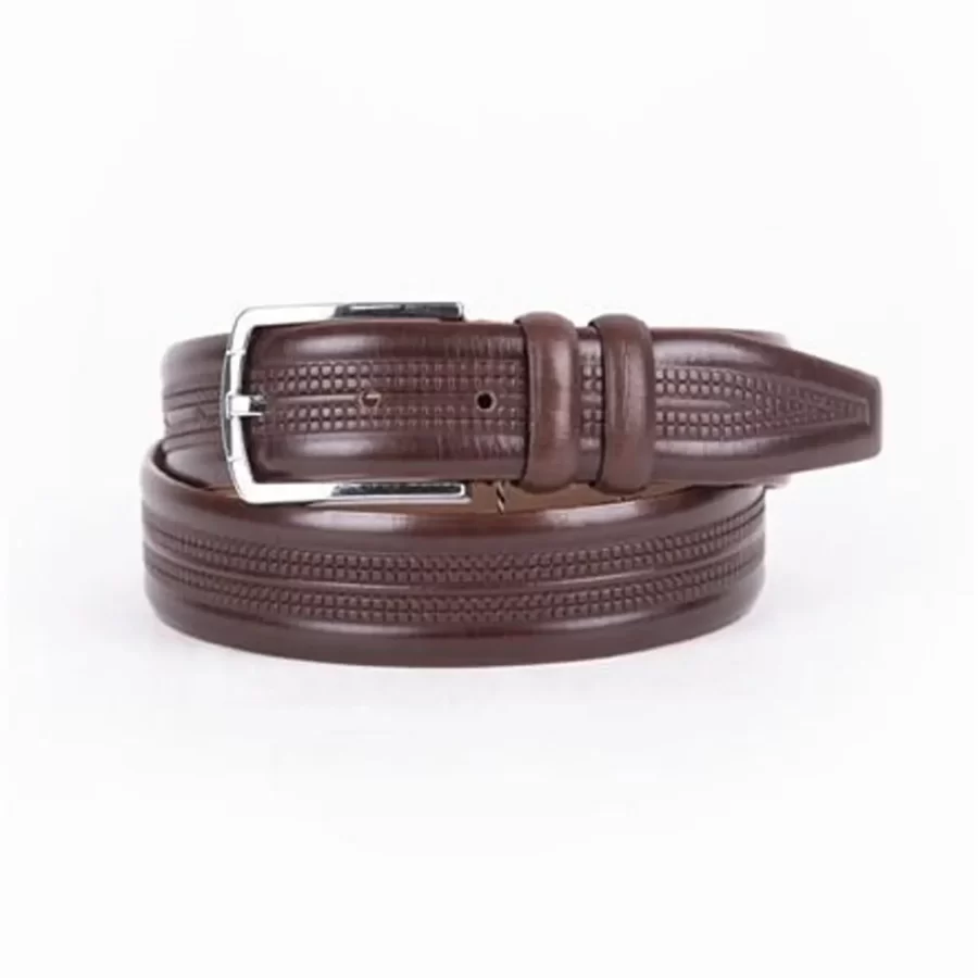 Cognac Mens Belt For Suit Genuine Leather ST01424 4