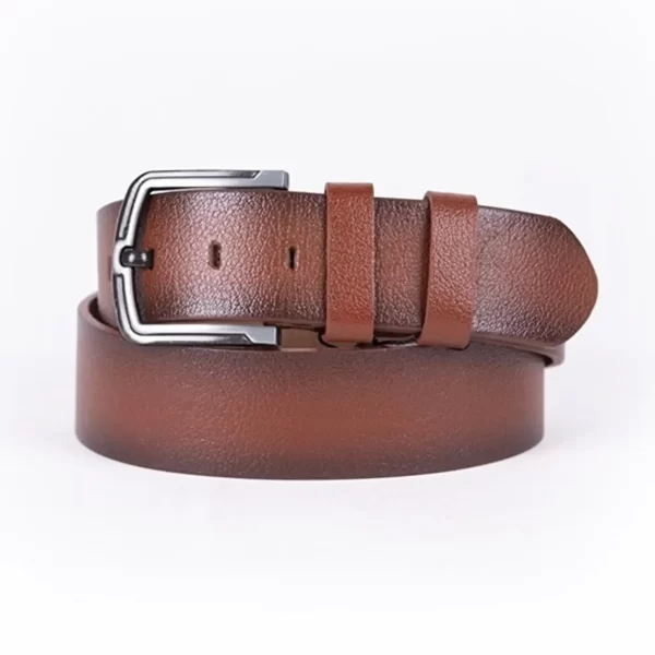 Cognac Mens Belt Wide Casual Genuine Leather ST00844 1