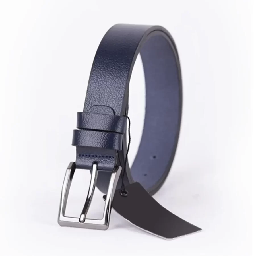 Dark Blue Mens Belt Dress Genuine Leather MID01 5 1