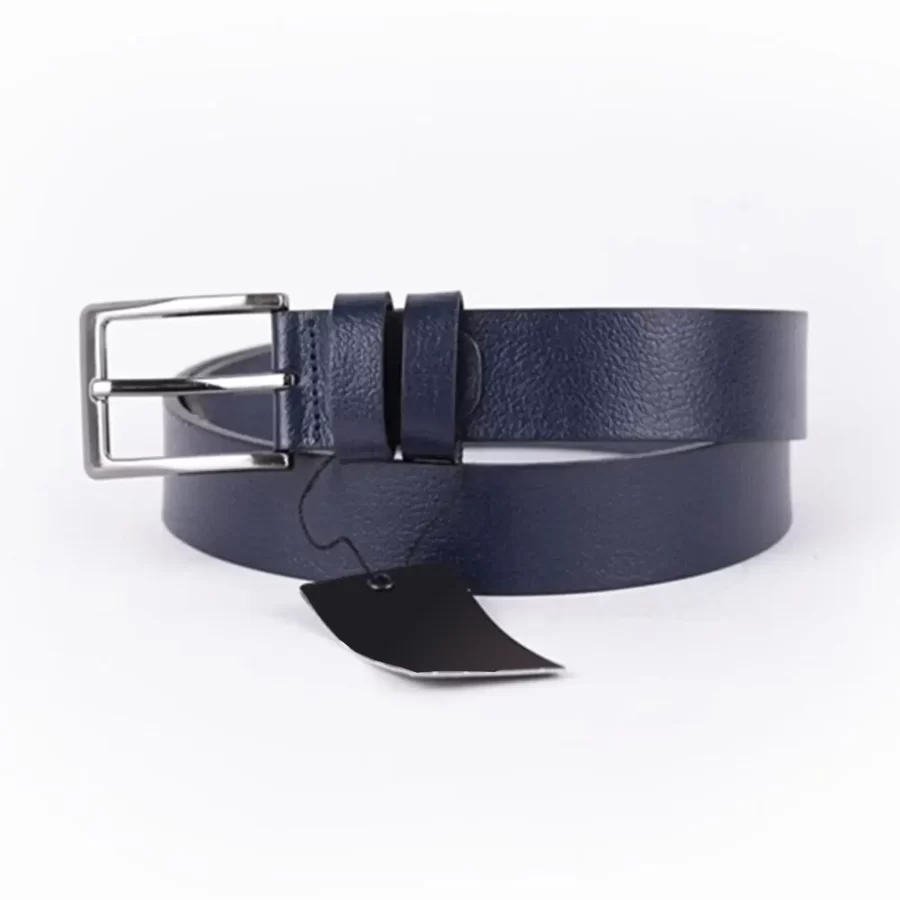 Dark Blue Mens Belt Dress Genuine Leather MID01 5 2
