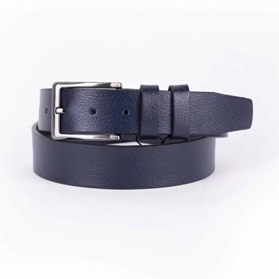 Dark Blue Mens Belt Dress Genuine Leather MID01 5 3