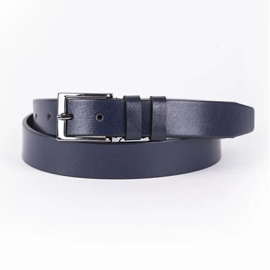 Dark Blue Mens Belt Dress Genuine Leather ST00799 1