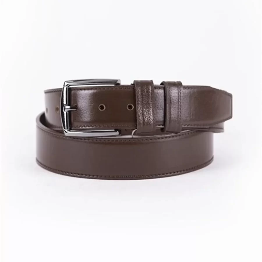 Dark Brown Mens Belt Casual Genuine Leather ST01578 4