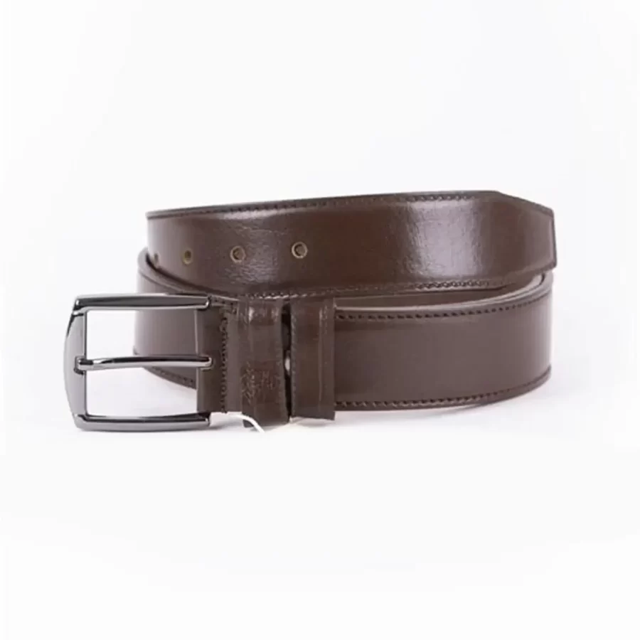 Dark Brown Mens Belt Casual Genuine Leather ST01578 5