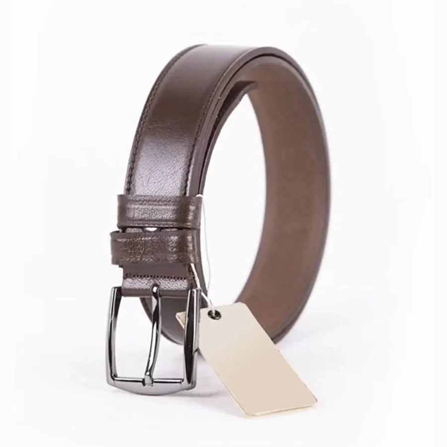 Dark Brown Mens Belt Casual Genuine Leather ST01578 6