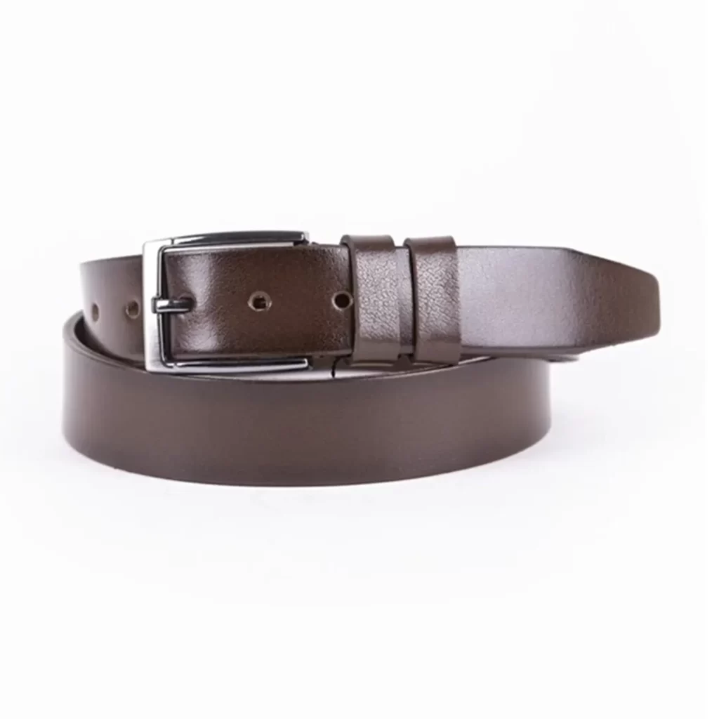 brown men's dress belt Hanks Belts Esquire Padded Leather Casual Belt 1 1/4