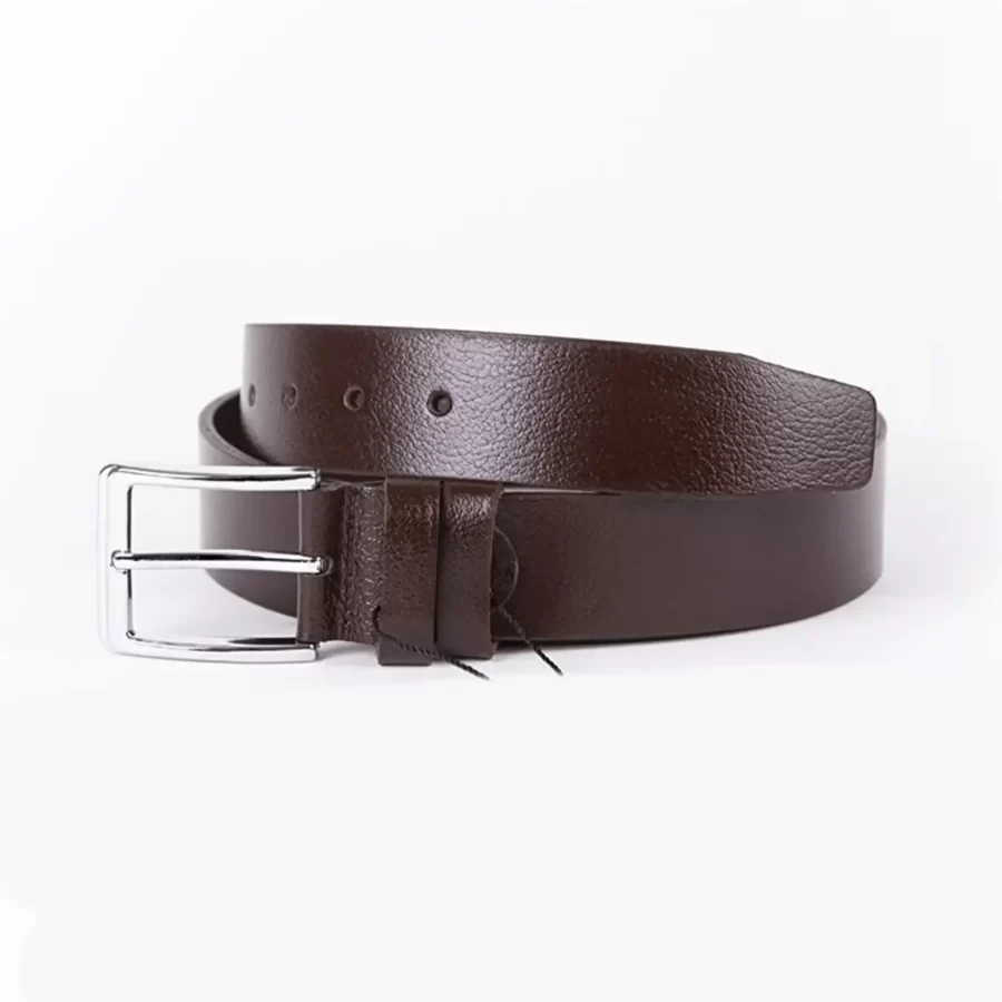 Dark Brown Mens Belt Dress Genuine Leather ST00002 2