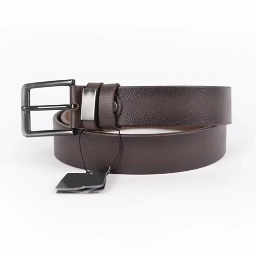 Dark Brown Mens Belt For Jeans Genuine Leather ST01043 1