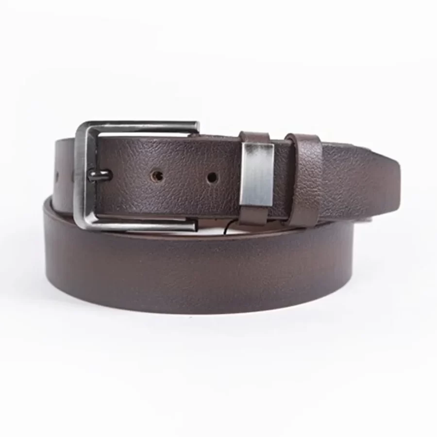 Dark Brown Mens Belt For Jeans Genuine Leather ST01043 2