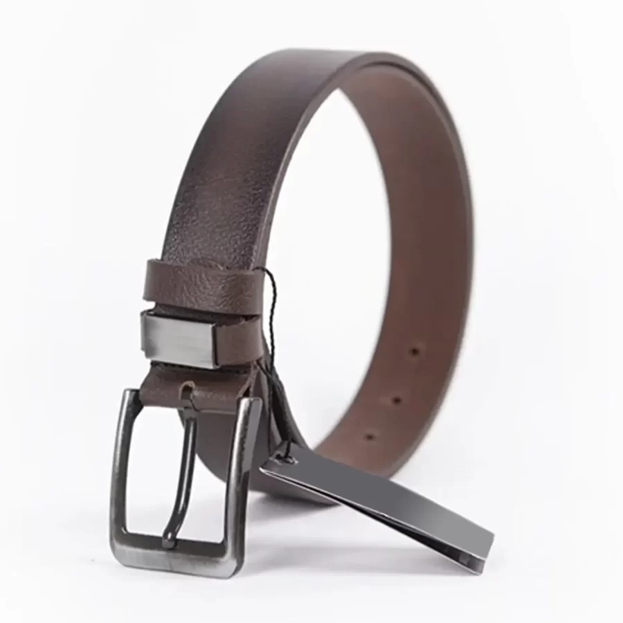 Dark Brown Mens Belt For Jeans Genuine Leather ST01043 3