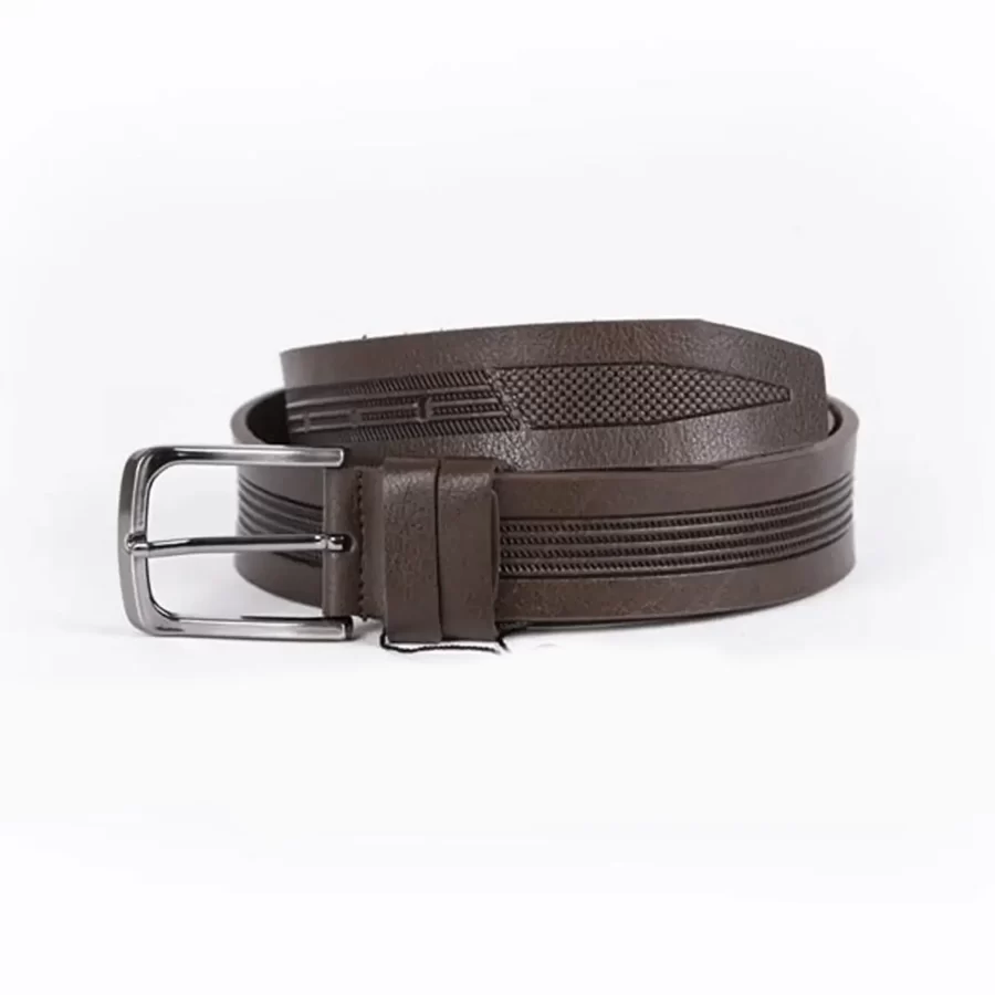 Dark Brown Mens Belt For Jeans Genuine Leather ST01336 2