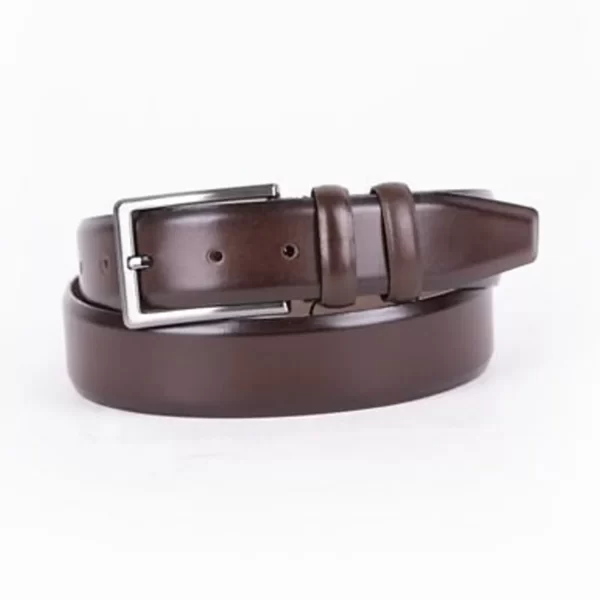 Dark Brown Mens Belt For Suit Genuine Leather ST00140 16