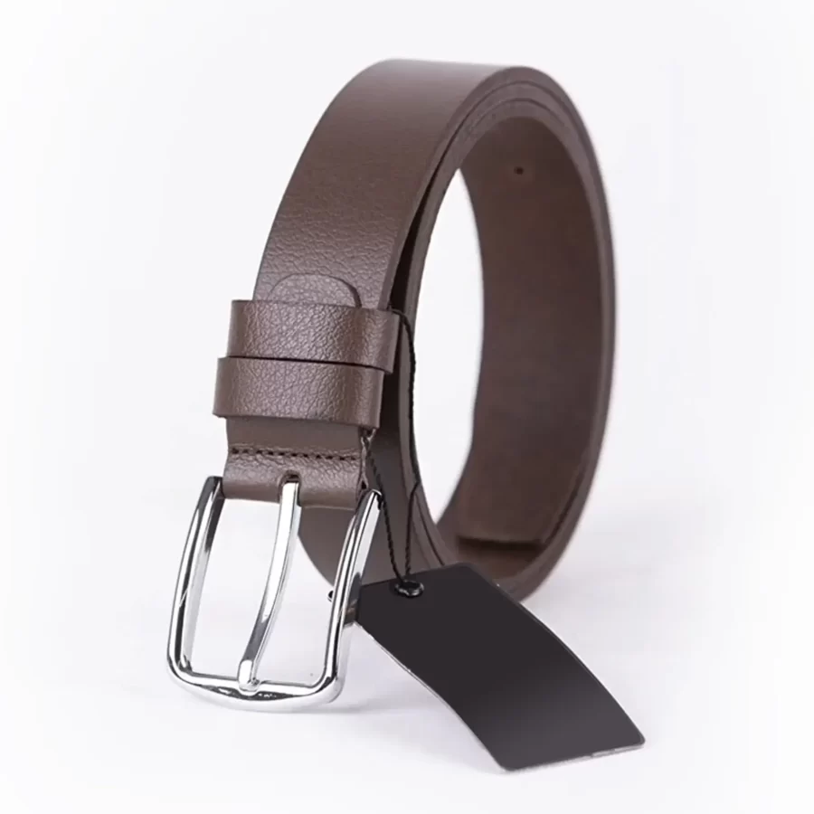 Dark Brown Mens Belt For Suit Genuine Leather ST00765 3