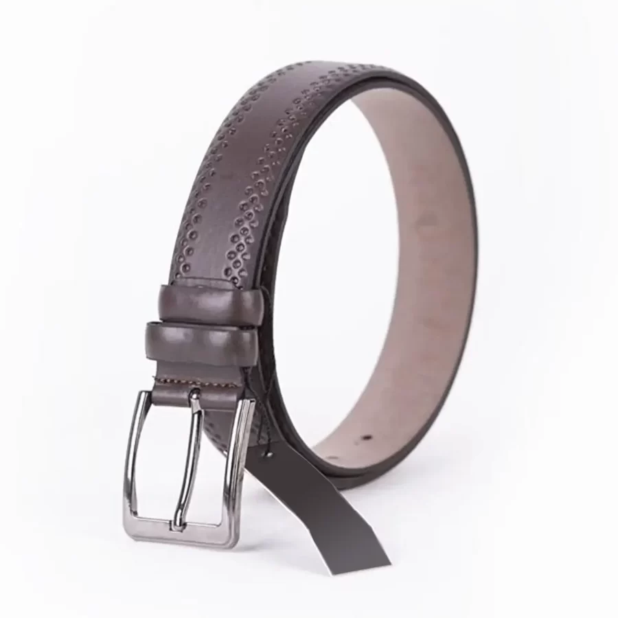 Dark Brown Mens Belt For Trousers Genuine Leather ST008841 3