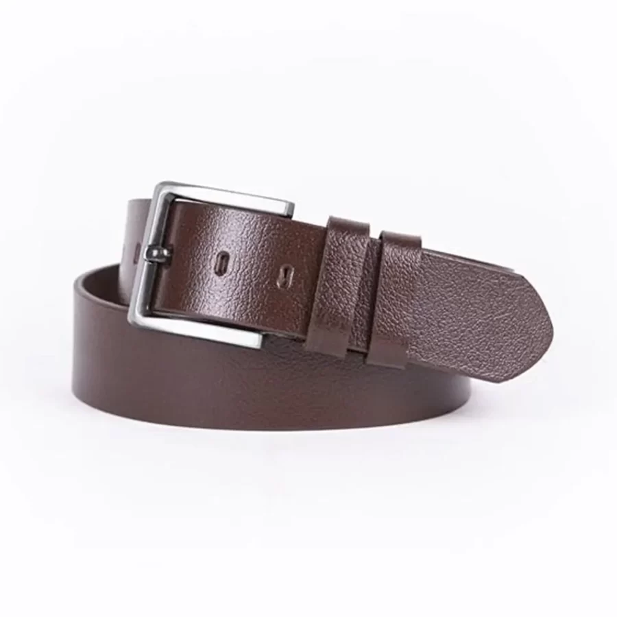 Dark Brown Mens Belt Wide Casual Genuine Leather ST00041 33