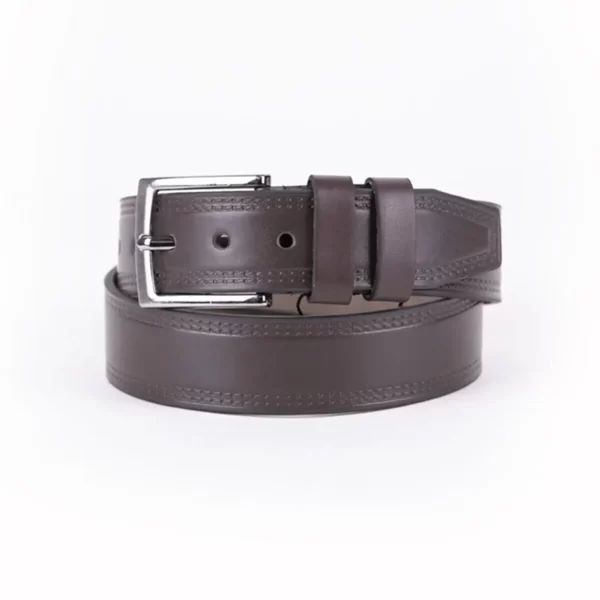 Dark Brown Mens Vegan Leather Belt For Jeans TYC00123281373 1