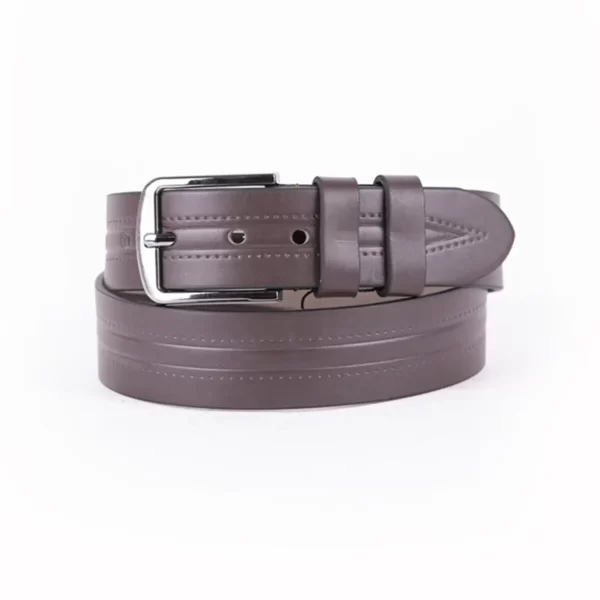 Dark Brown Mens Vegan Leather Belt For Jeans TYC00123646200 1