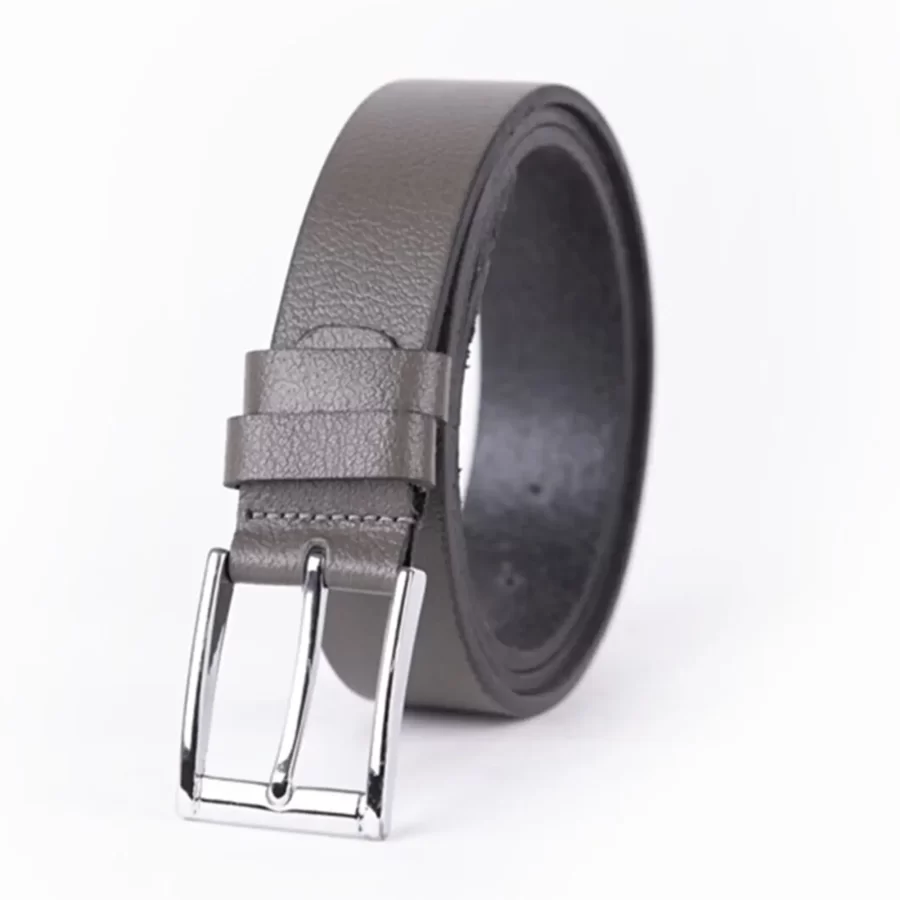 Gray Mens Belt Dress Genuine Leather MID01 11 1