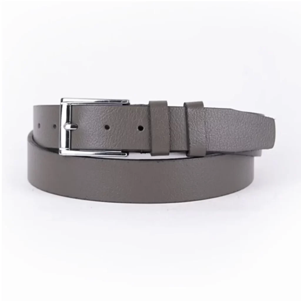mens grey dress belt Gray Leather Belt | Made in Seattle