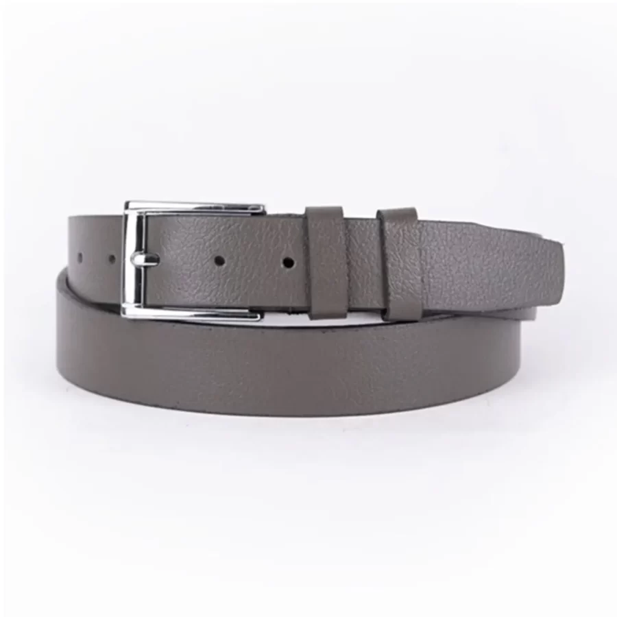 Gray Mens Belt Dress Genuine Leather MID01 11 3