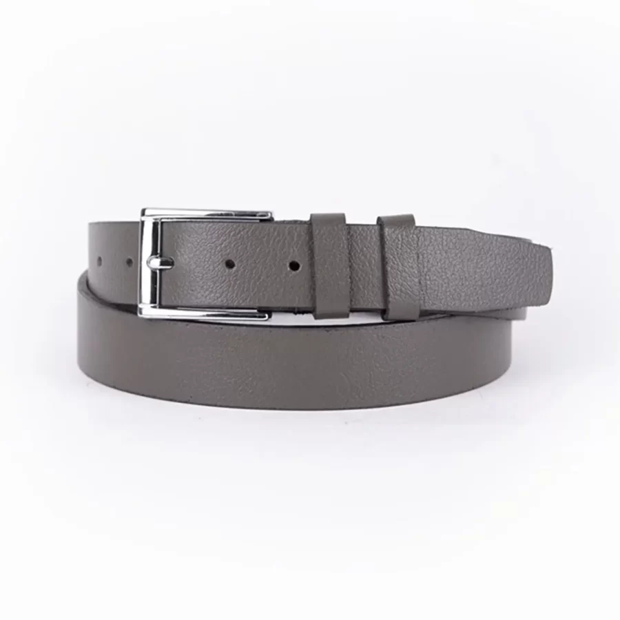Gray Mens Belt For Suit Genuine Leather ST01110 1