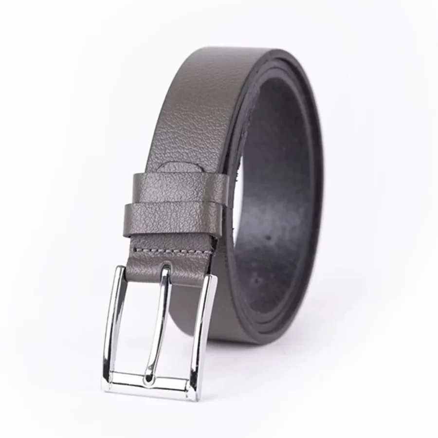 Gray Mens Belt For Suit Genuine Leather ST01110 3
