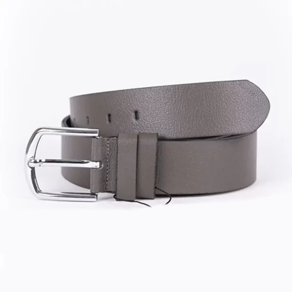 Grey Mens Belt For Jeans Wide Genuine Leather ST01000 1