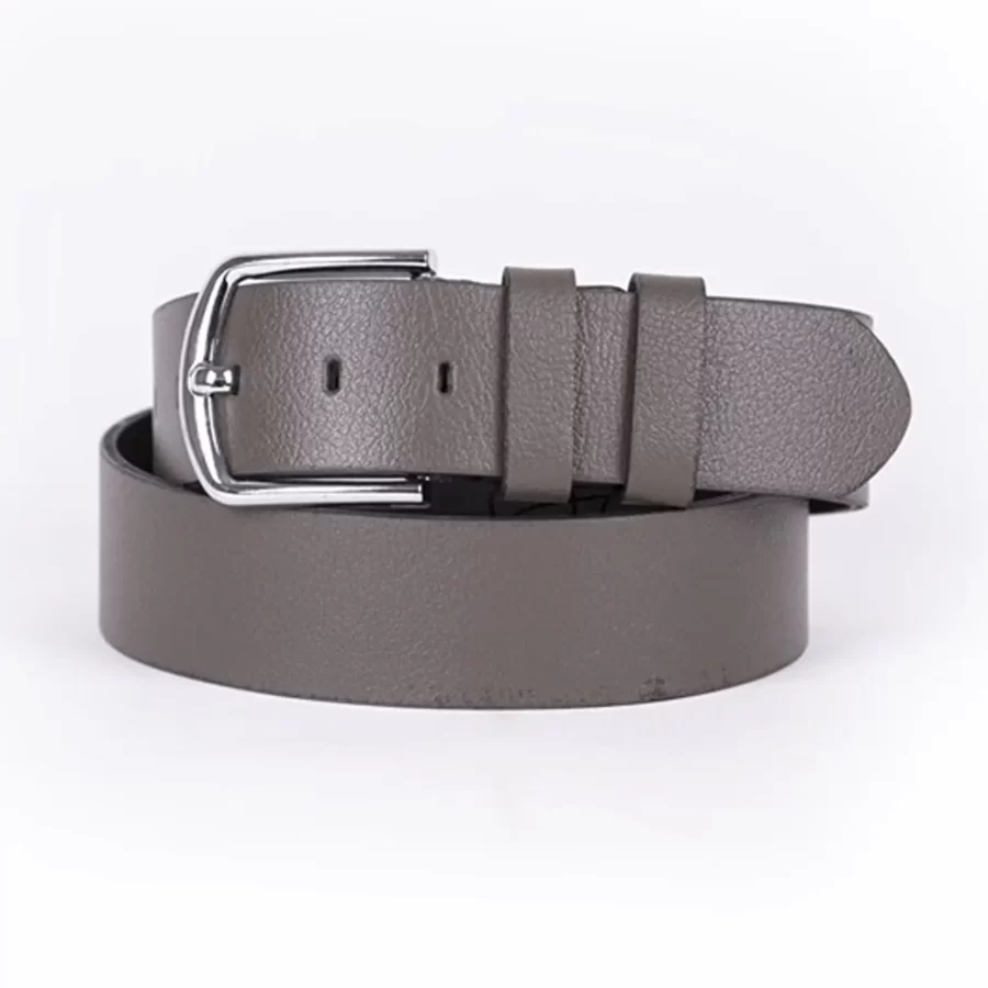 Grey Mens Belt For Jeans Wide Genuine Leather ST01000 2