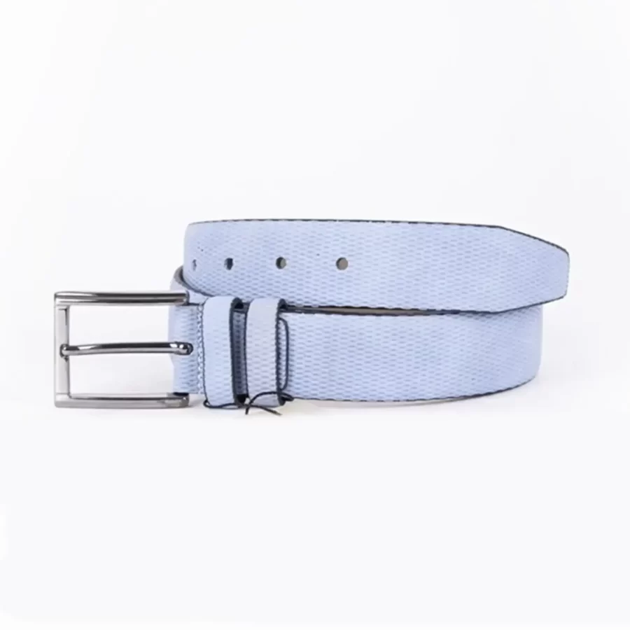 Light Blue Mens Vegan Leather Belt For Jeans TYC00123220044 2