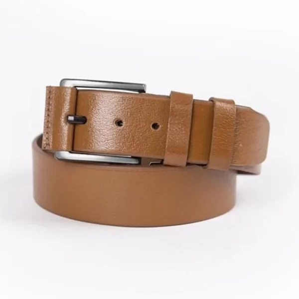 Light Brown Mens Belt For Jeans Wide Genuine Leather ST00857 7