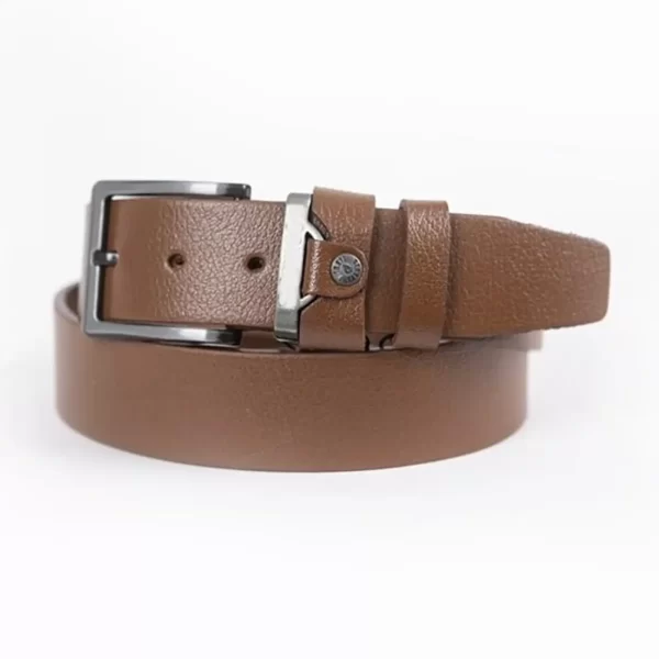 Light Brown Mens Belt For Jeans Wide Genuine Leather ST01021 4