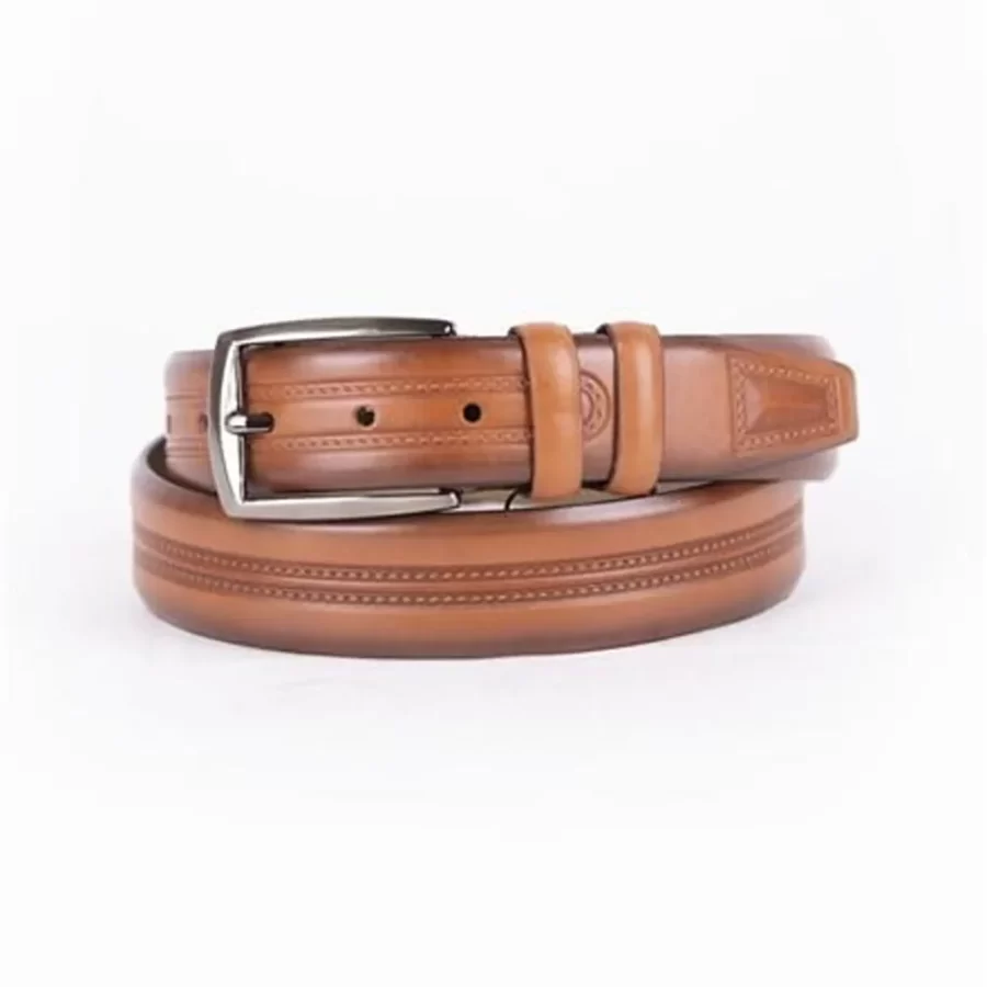 Light Brown Mens Belt For Pants Genuine Leather ST01469 4