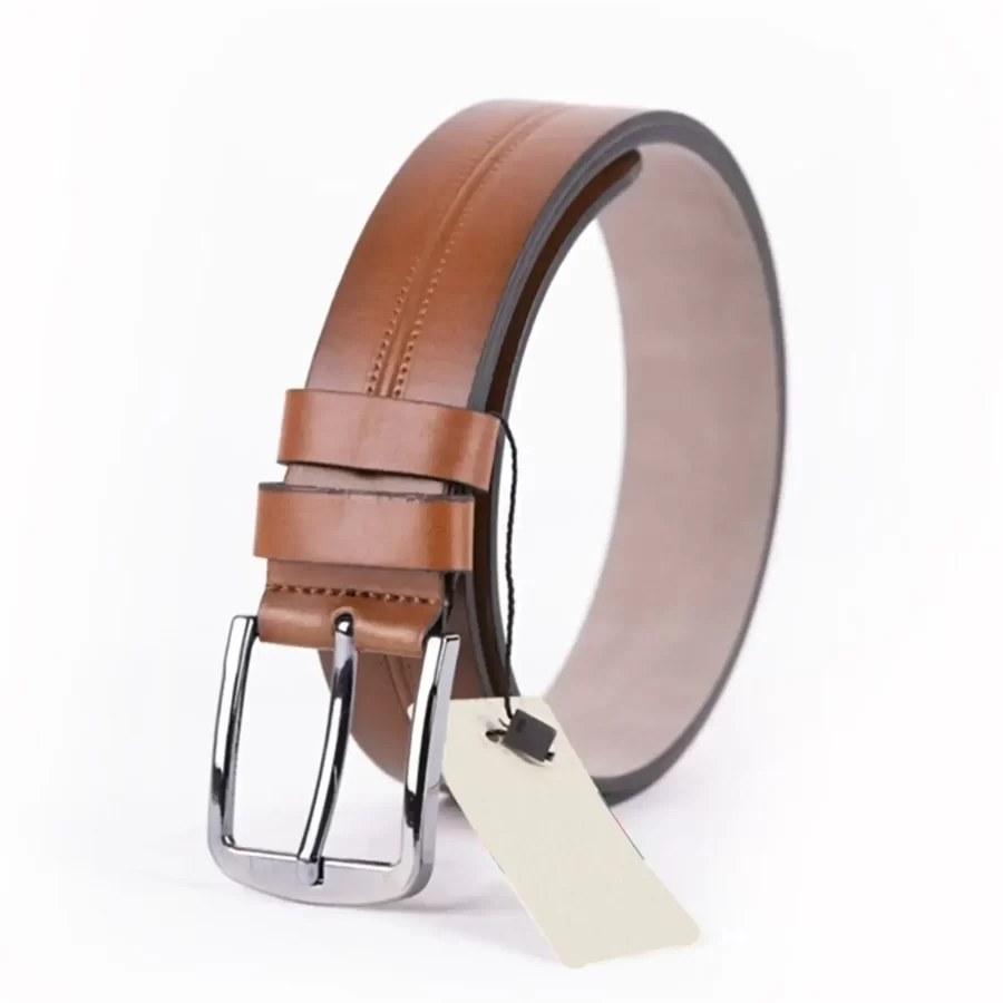 Light Brown Mens Vegan Leather Belt For Jeans TYC00123664932 3