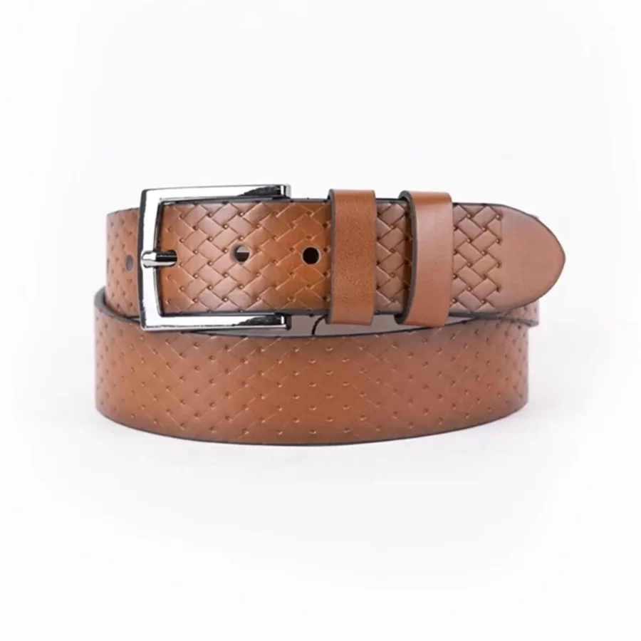 Light Brown Mens Vegan Leather Belt For Jeans TYC00123705827 1