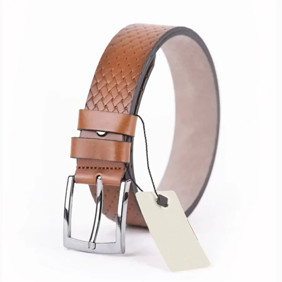 Light Brown Mens Vegan Leather Belt For Jeans TYC00123705827 3
