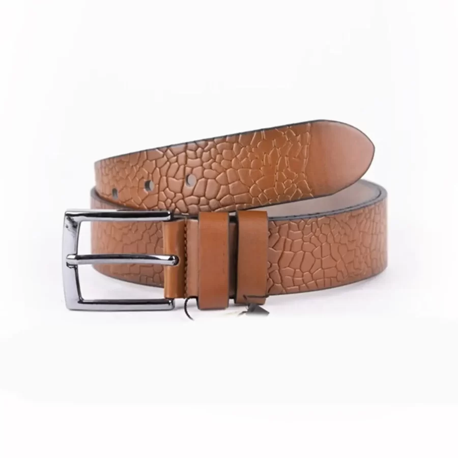 Light Brown Mens Vegan Leather Belt For Jeans TYC00124039649 1