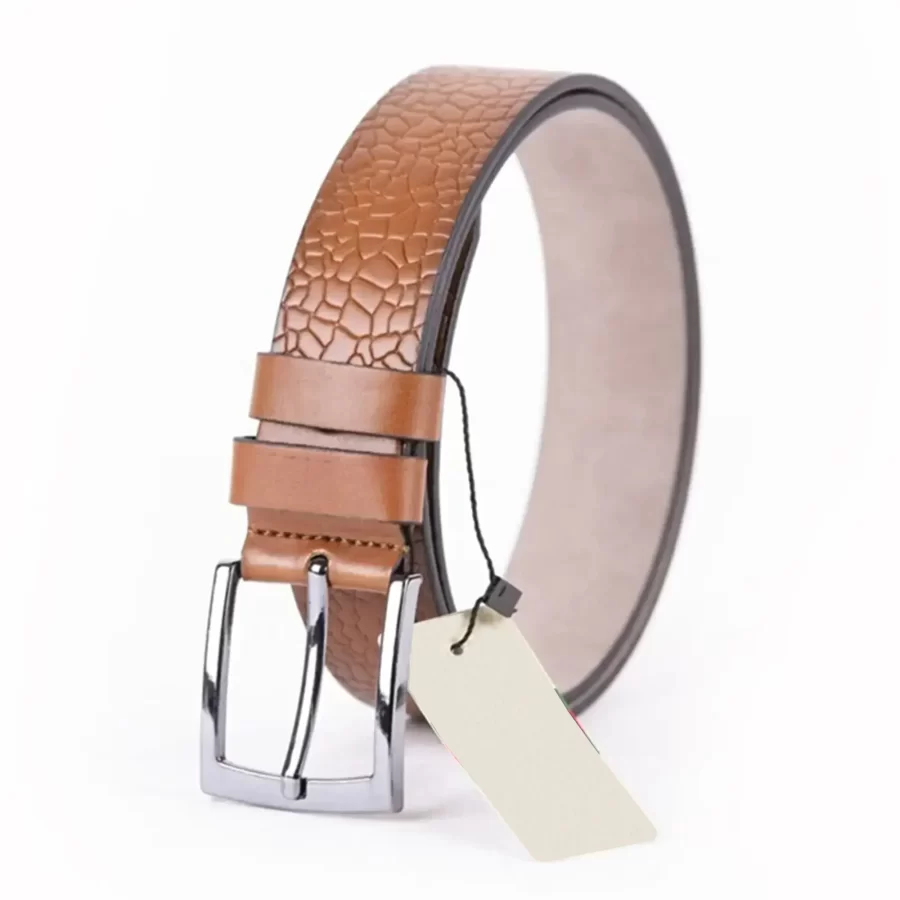 Light Brown Mens Vegan Leather Belt For Jeans TYC00124039649 2