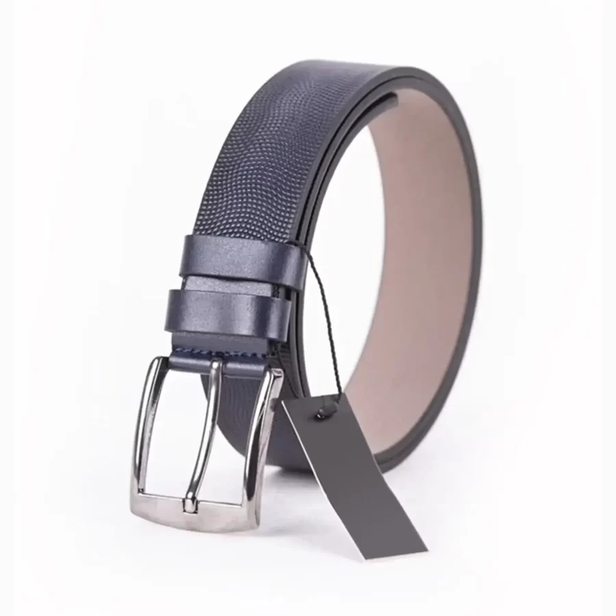 Navy Blue Mens Belt Casual Genuine Leather TYC00123642598 3