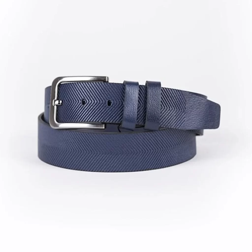 navy blue designer belt mens
